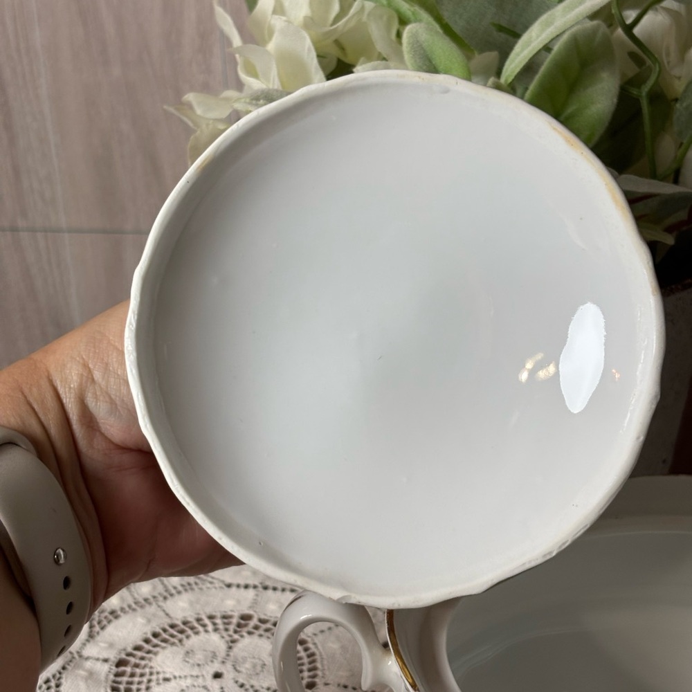 Vintage Antique P.K. Silesia Rose Porcelain Cracker Jar with Lid or Serving Dish - Picture 6 of 9